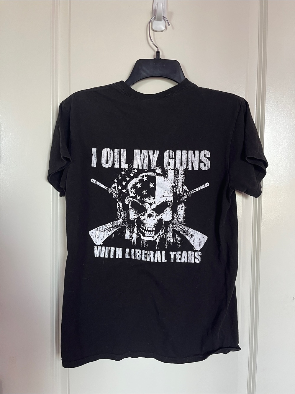 “I Oil My Guns With Liberal Tears” Graphic T-Shirt Size S